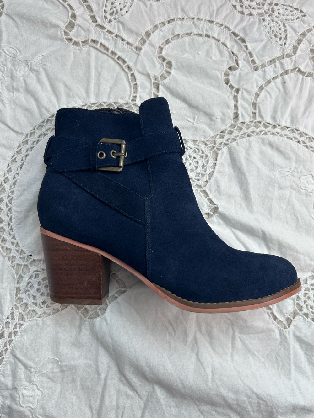 Sole Society Bootie Ankle Boot 7 Blue Liriq Heeled Boot